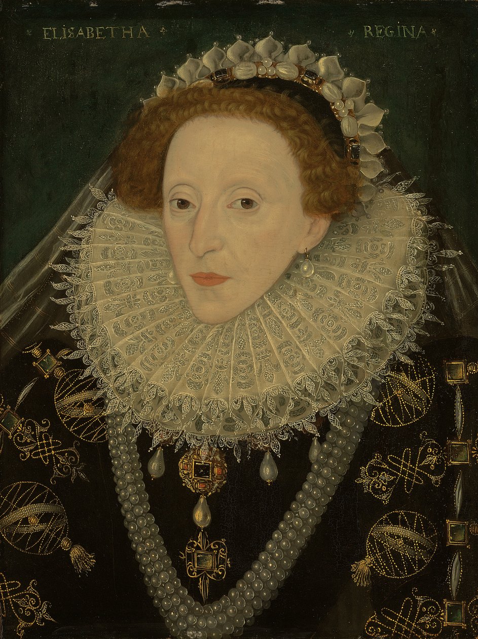 伊丽莎白一世女王肖像，约1580年 作者 英语学校