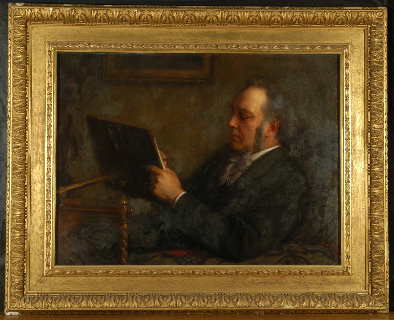 Rev. Stopford Brooke的肖像，1890年代 作者 英语学校