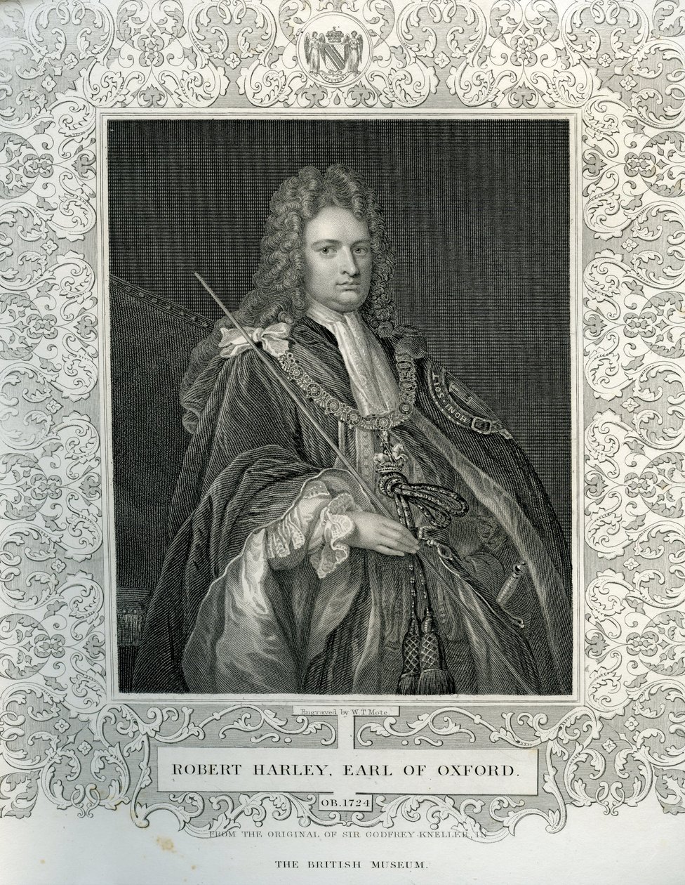 罗伯特哈利的肖像，第一位牛津伯爵（1671-1724） 作者 英语学校