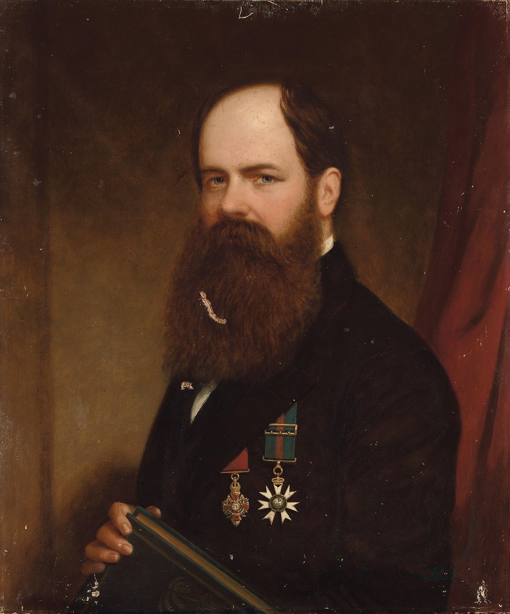 NZC，KCMG，FRS的Walter Lawry Buller爵士肖像 作者 英语学校