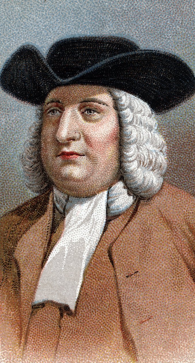 Portrait of William (Guillaume) Penn (1644-1718) - From series “” Leaders of Men”” - Chromolithography - English School, 20th century - 作者 英语学校