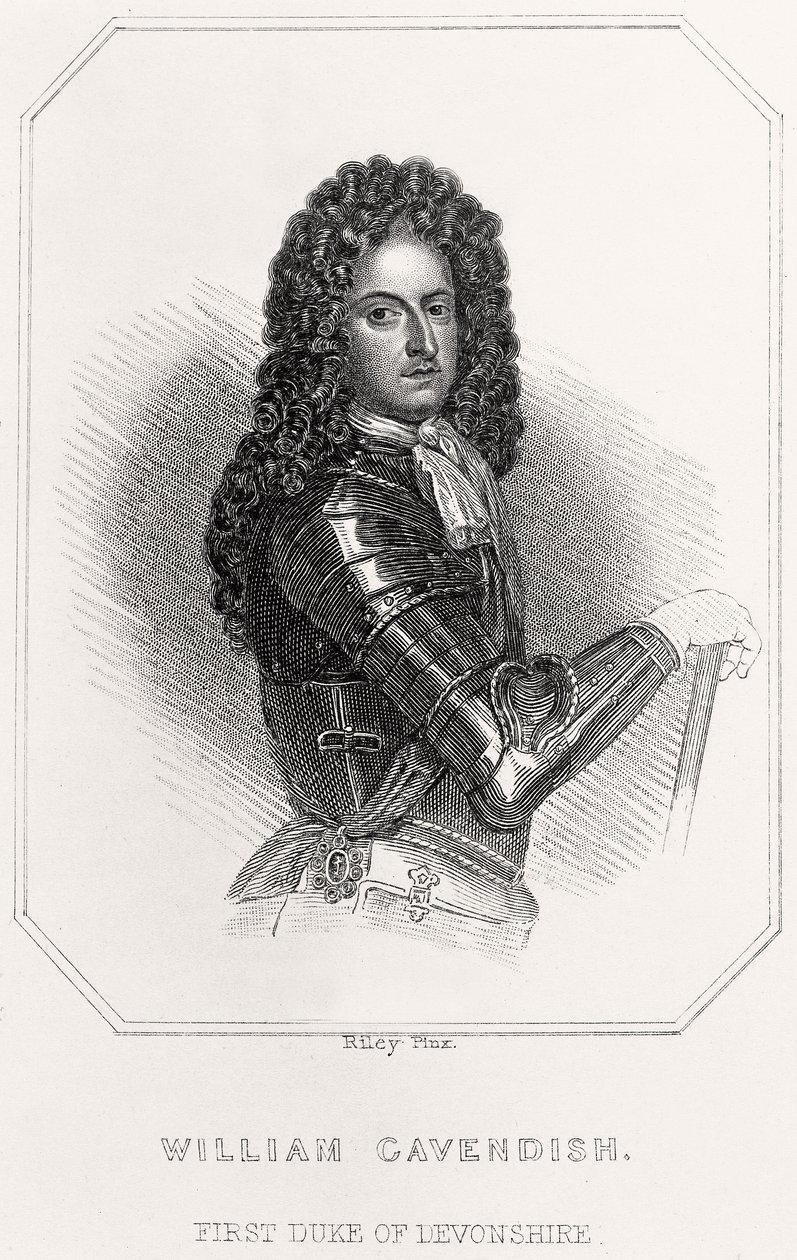 威廉卡文迪许的肖像，德文郡第一公爵，1835年 作者 英语学校