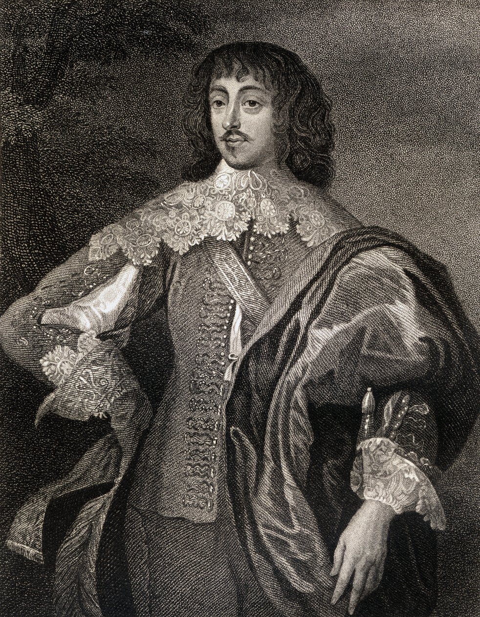William Villiers的肖像（1613-43）Viscount Grandison，来自Lodges British Portraits，1823 作者 英语学校