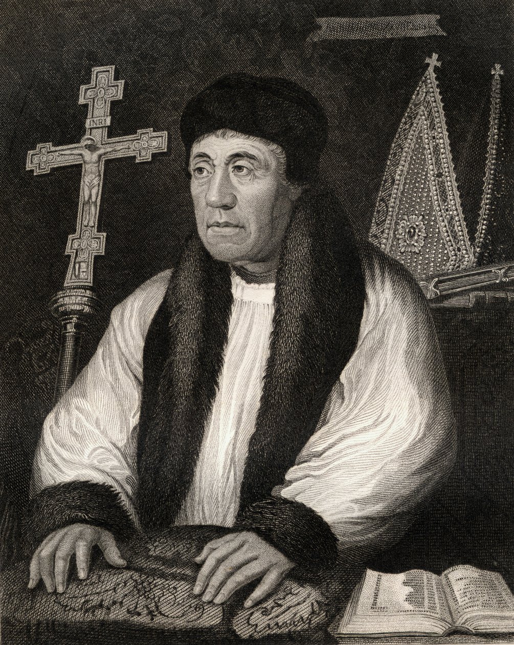 William Warham（1450-1532）的肖像，来自Lodges British Portraits，1823 作者 英语学校