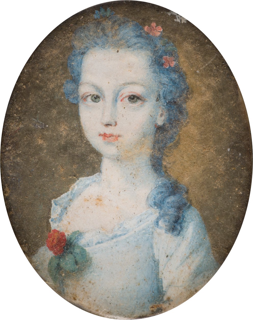 一位女士的肖像，可能是科克伯爵夫人玛格丽特（1710-1758 年），约 1705-58 年（布面油画） 作者 英语学校