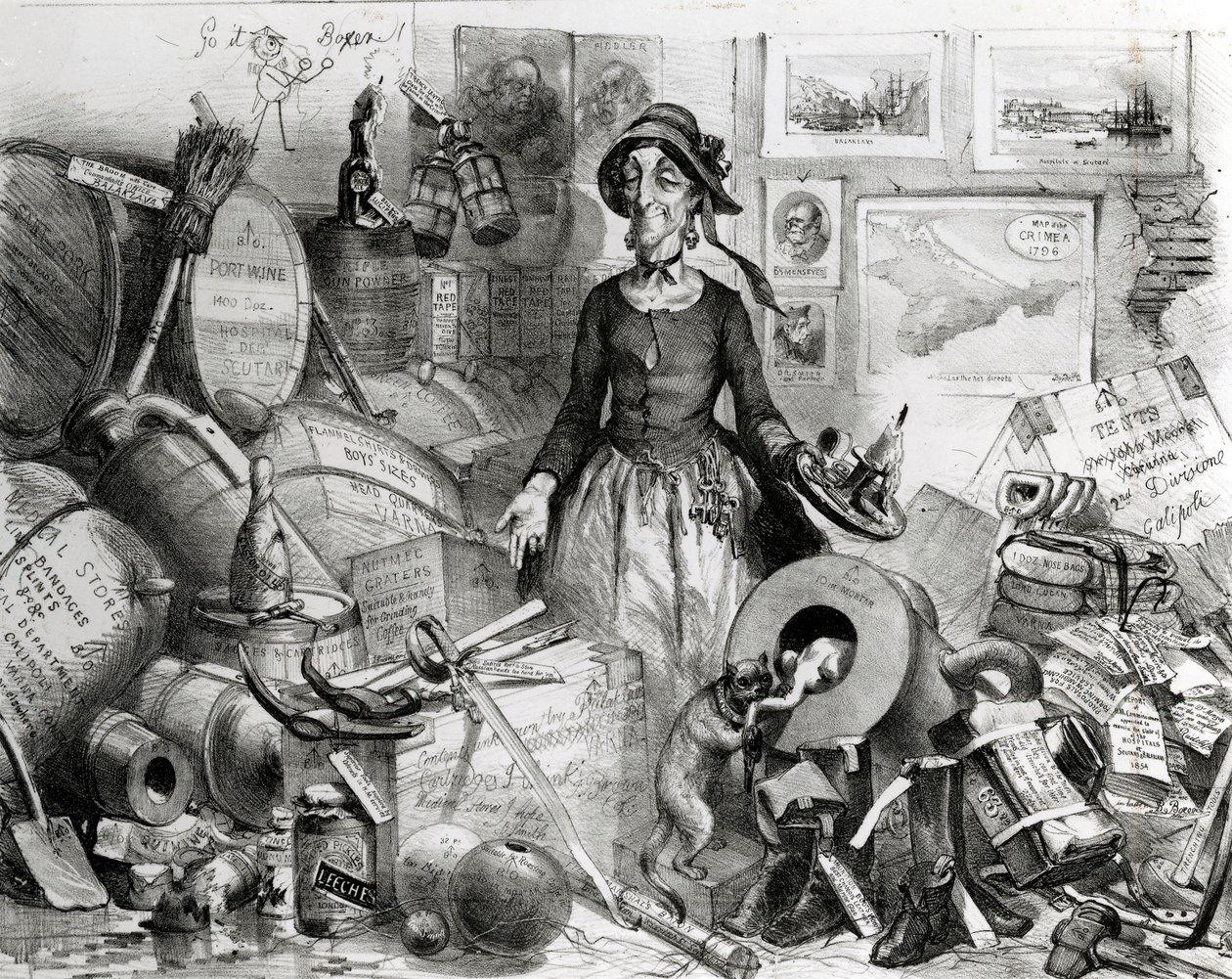 1855年，着名的管家肖像 - 虔诚地献给她的崇拜者 作者 英语学校