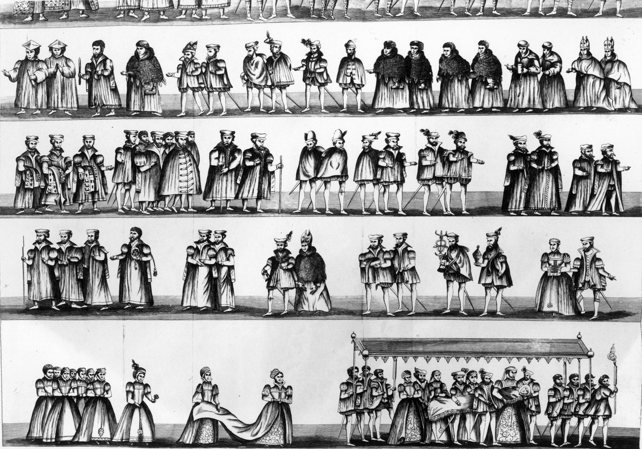 1782年，亨利七世的儿子亚瑟王子洗礼的游行 作者 英语学校