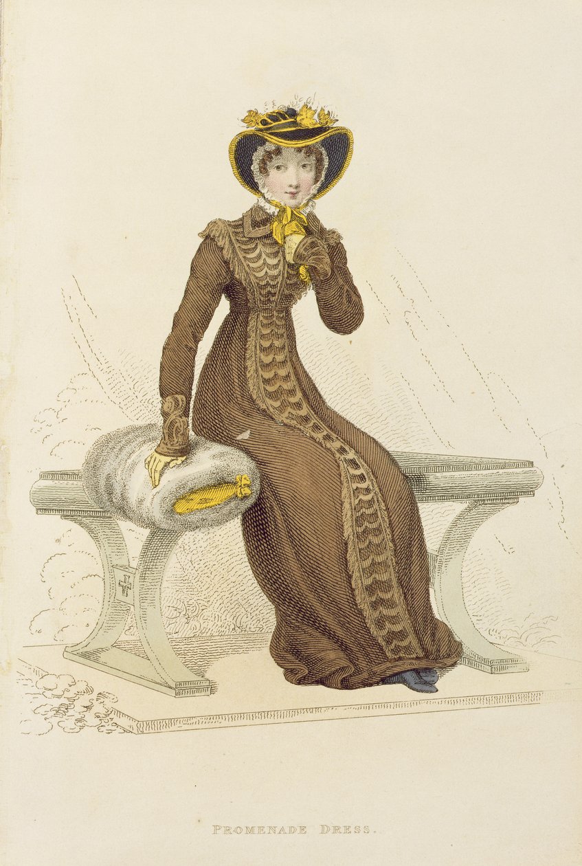 Ackermanns Repository of Arts的长廊连衣裙，时尚板块 作者 英语学校