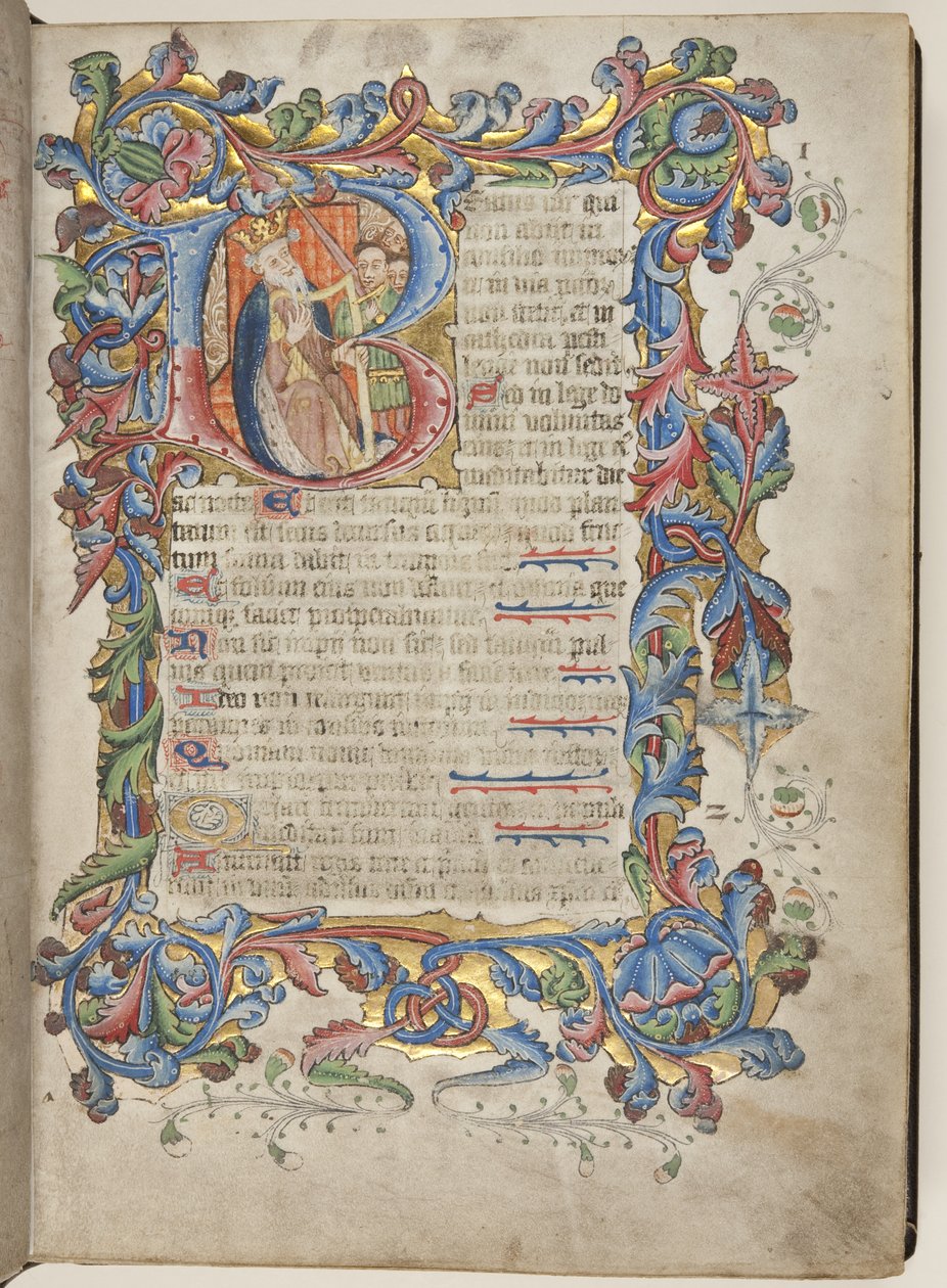 Psalter with Sarum use calendar, c.1425-75 (ink, paint & gold on vellum) 作者 英语学校