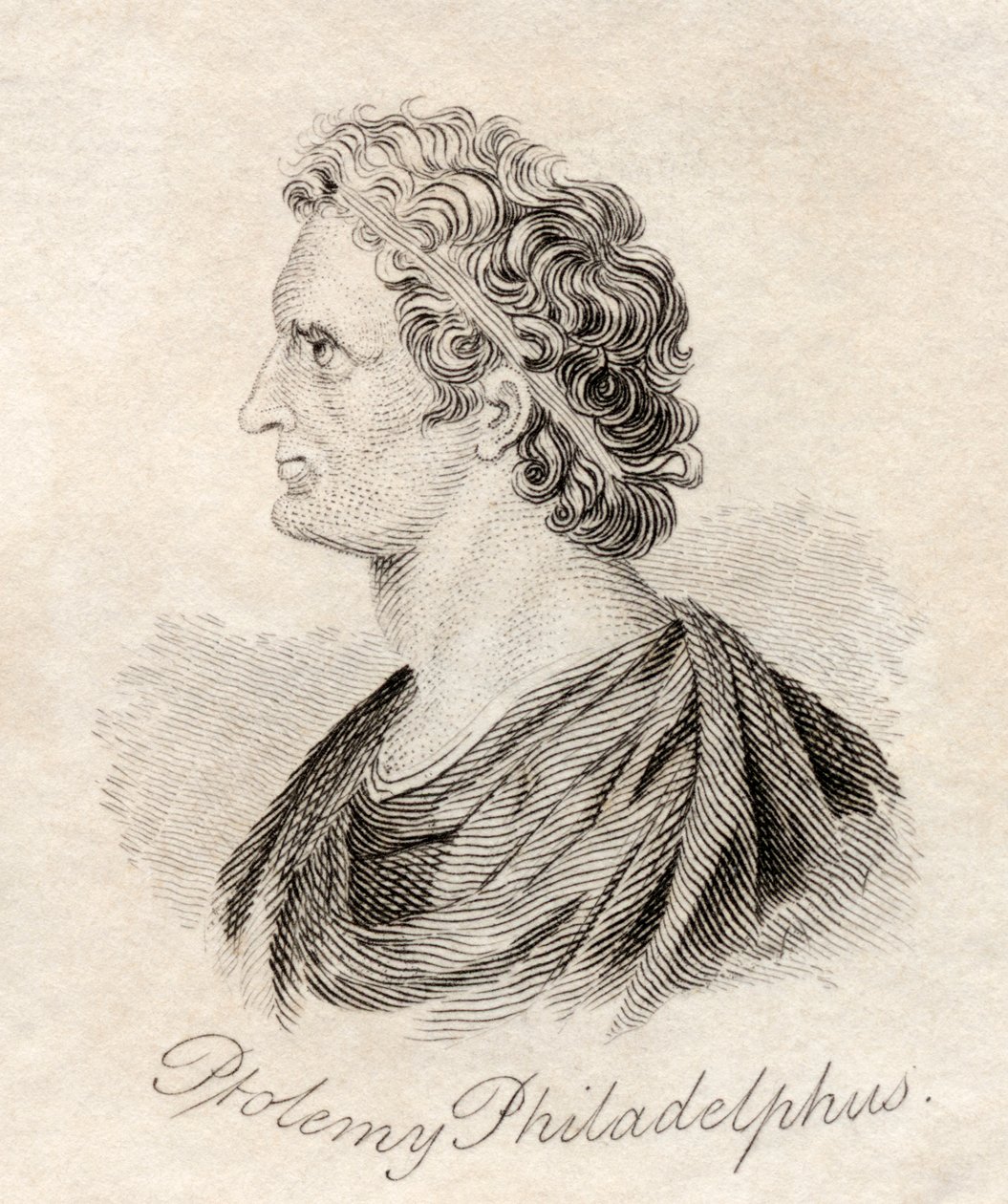 Ptolemy II Philadelphus，来自&39;Crabb&39;s Historical Dictionary&39;，于1825年出版 作者 英语学校
