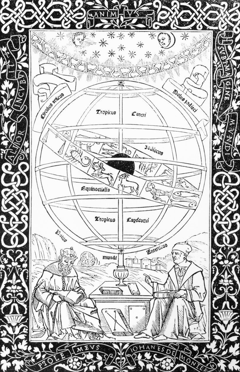 Ptolemys系统，中世纪和文艺复兴时期的科学和文学插图，由Paul Lacroix编写和雕刻，1878年 作者 英语学校