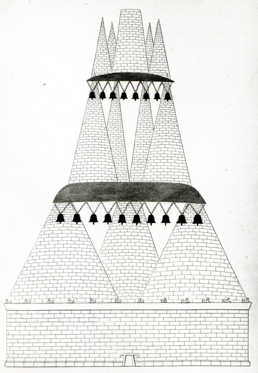 根据普林尼的描述，在Clusium重建Lars Porsenna墓 作者 英语学校
