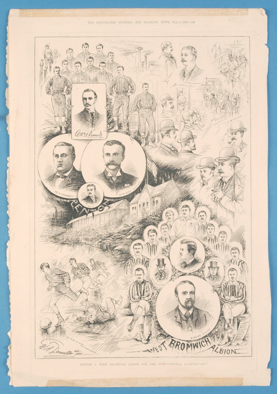 Renton vs. West Bromwich Albion，来自The Illustrated Sporting and Dramatic News，1888年6月2日 作者 英语学校