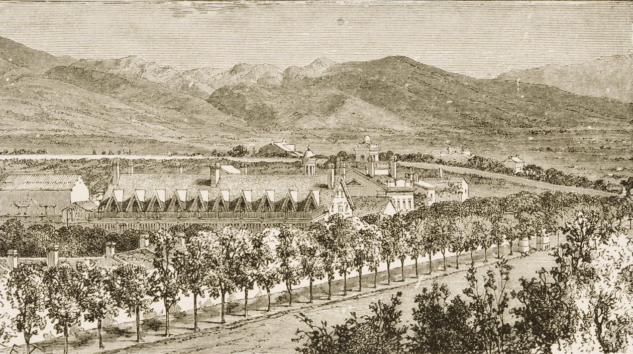 Brigham Young（1801-77）第二任总统，位于犹他州盐湖城摩门教会，来自“美国图片”，由The Religious Tract Society出版，1876年 作者 英语学校