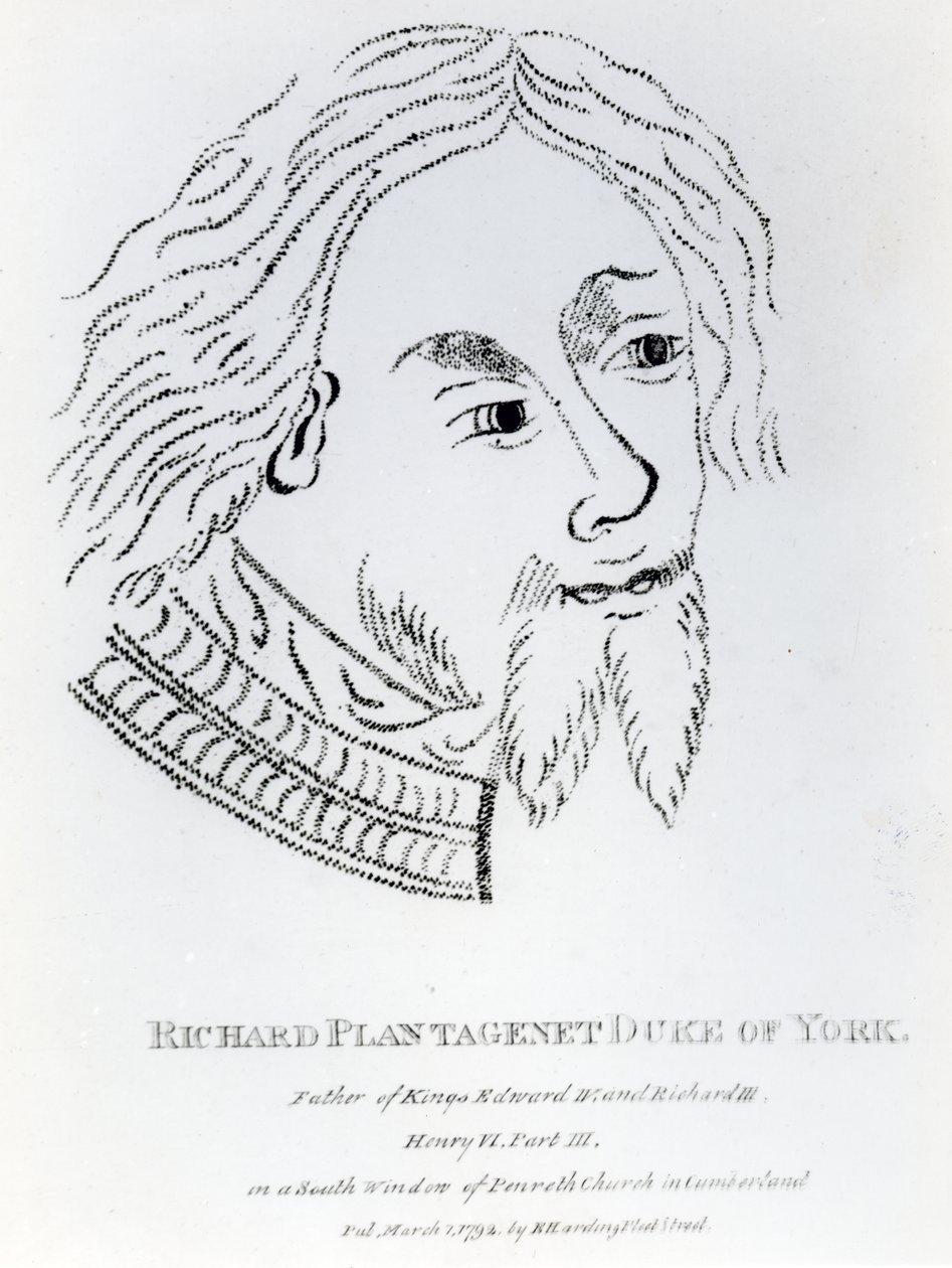 约克第三公爵约克的理查德出版于1792年（版画） 作者 英语学校