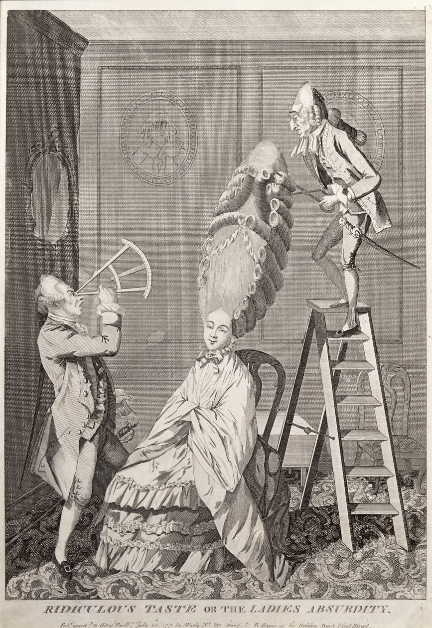 酒吧，荒谬的味道或女士们的荒谬。作者：A. Darly，伦敦，1771年 作者 英语学校