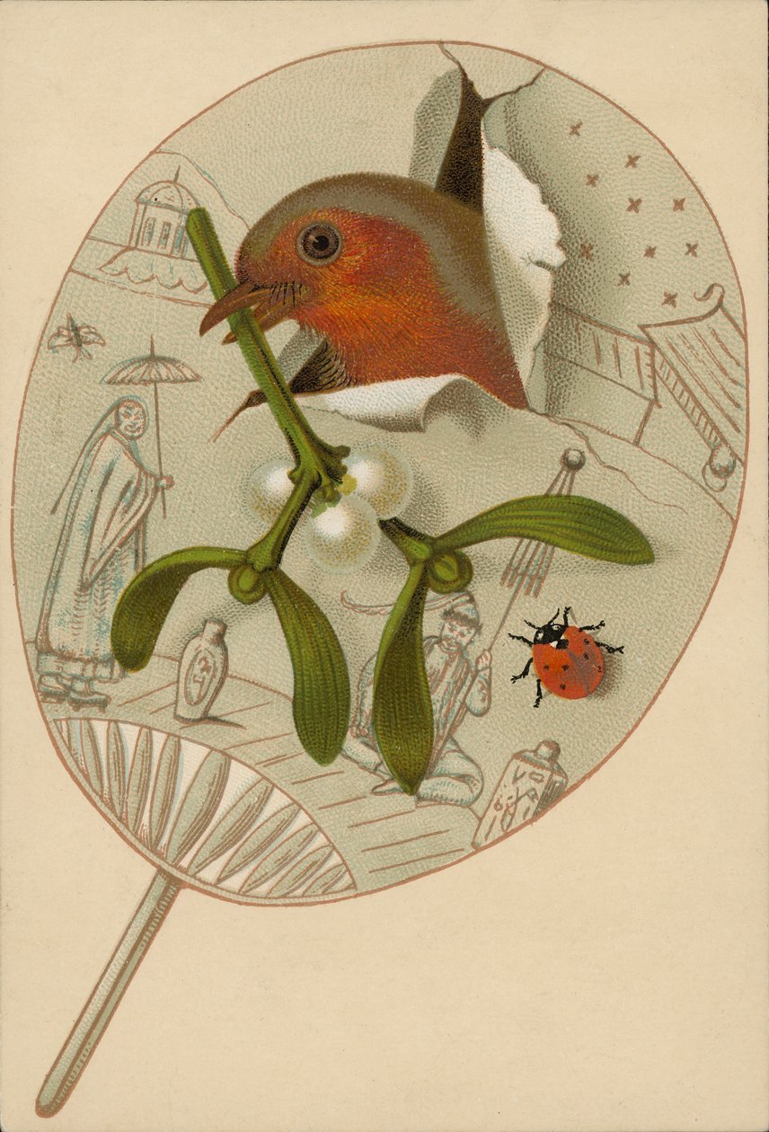 罗宾和槲寄生 (chromolitho) 作者 英语学校