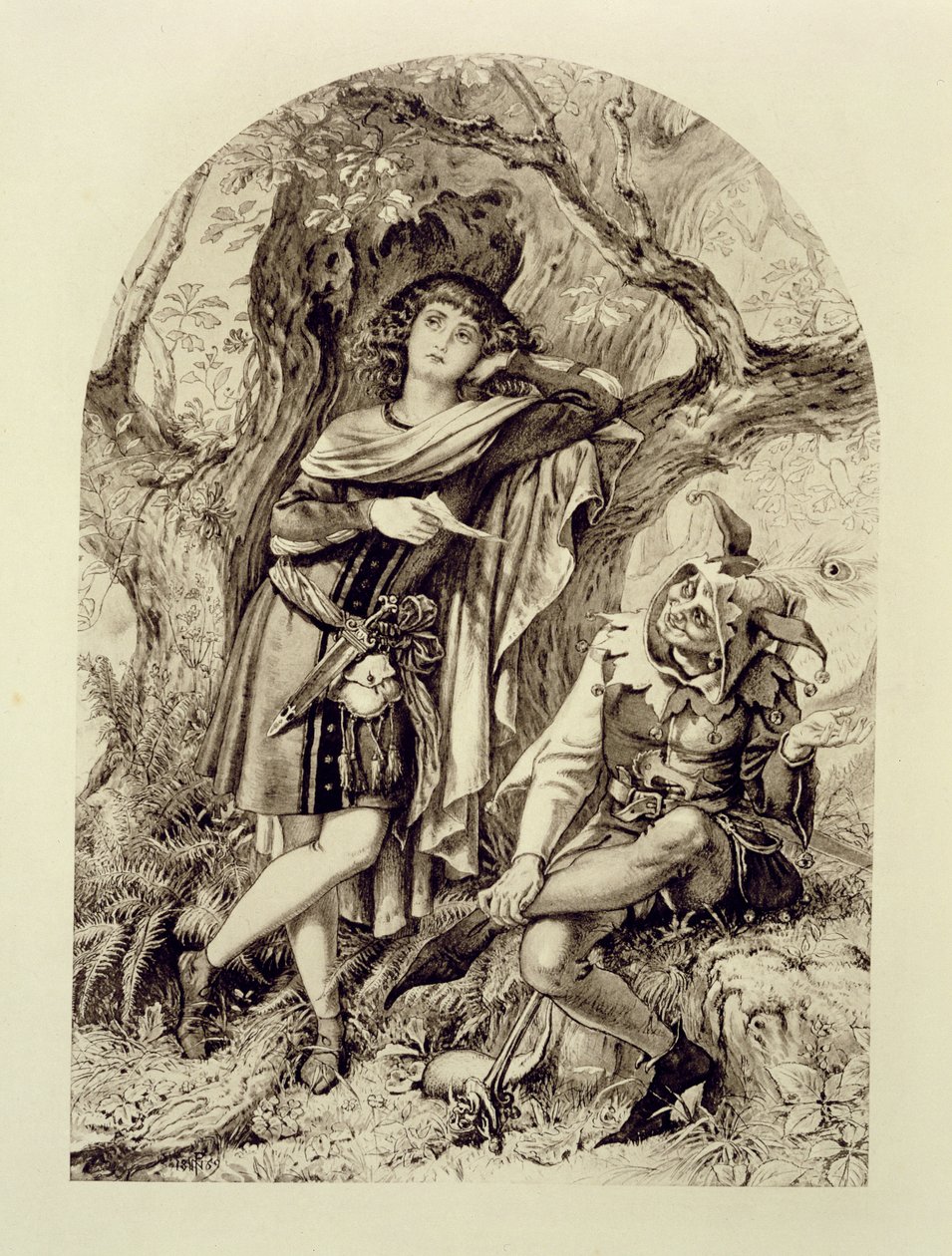 罗莎琳德和试金石，第三幕第二幕，由你喜欢，由威廉莎士比亚（1564-1616） 作者 英语学校