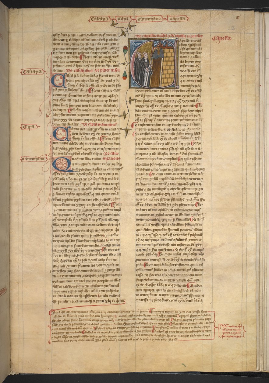 皇家 6 E VI，f。 232，卡佩拉（礼拜堂），c.1360-75（牛皮纸） 作者 英语学校