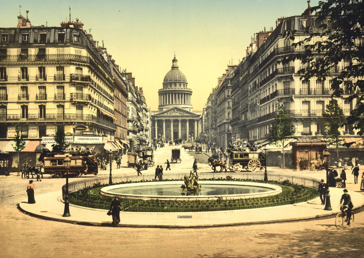 Rue Soufflot，巴黎（手工彩色照片） 作者 英语学校