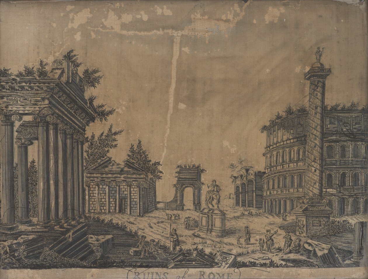 罗马的废墟，1780年代 作者 英语学校