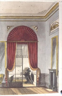 沙龙，图版87，来自阿克曼的《艺术宝库》，1809-28年出版（彩色平印）。 作者 英语学校