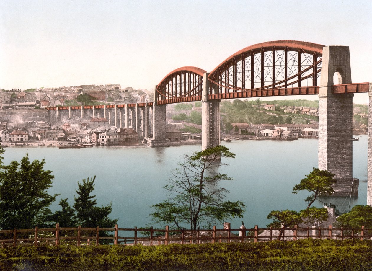 Saltash Bridge，普利茅斯（手工彩色照片） 作者 英语学校