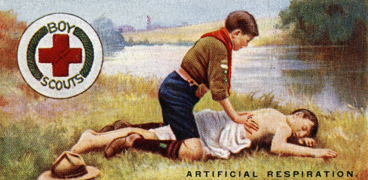 童军急救徽章，1929年 作者 英语学校