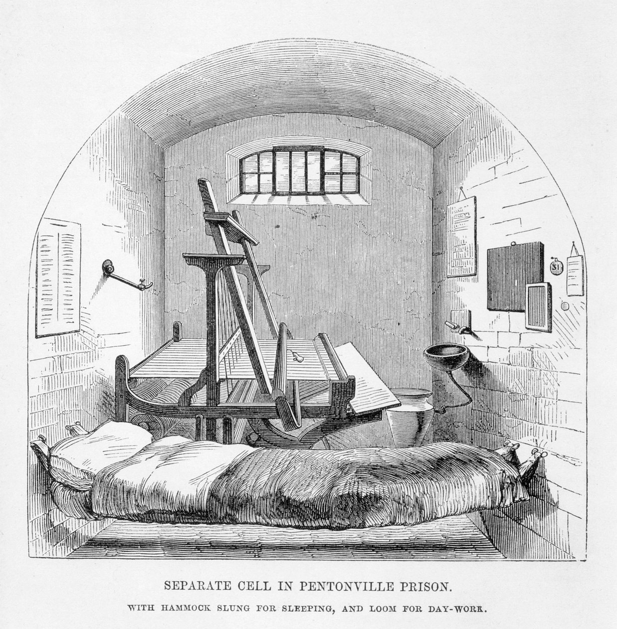 分别位于Pentonville监狱，伦敦刑事监狱和监狱生活场景中的Henry Mayhew（1812-87）和John Binny，1862年 作者 英语学校