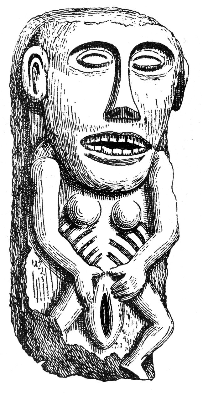 Sheela-na-Gig，来自Ballinahend城堡，蒂珀雷里，爱尔兰 作者 英语学校