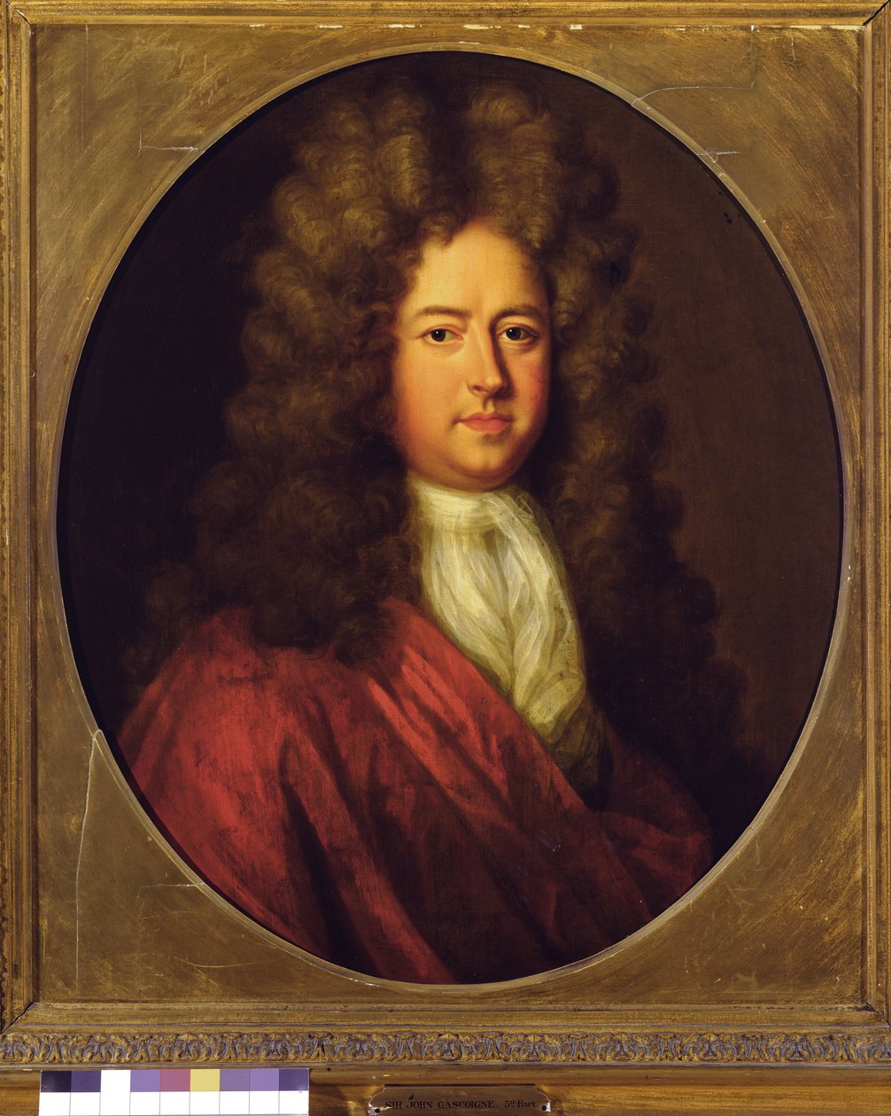 约翰·加斯科因爵士，第五代男爵（1661-1728）（布面油画） 作者 英语学校
