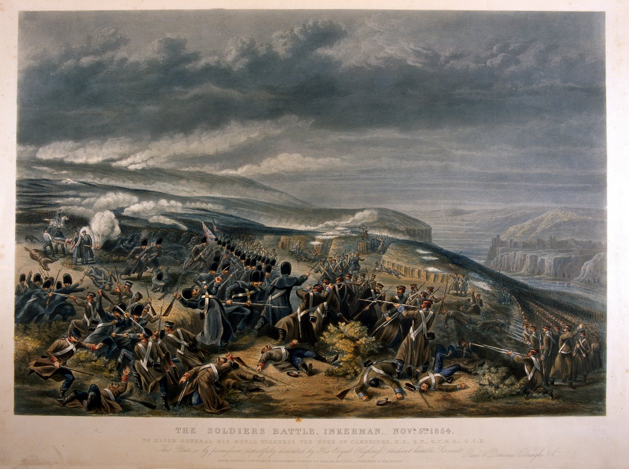 1855年11月5日，克里米亚战争期间，Inkerman战役的士兵，1855年 作者 英语学校