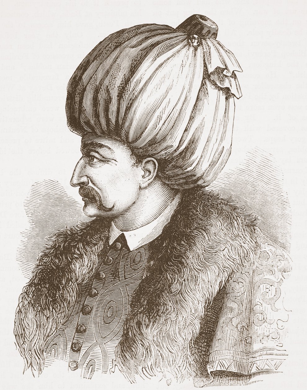 Soliman the Magnificent（来自Bibliotheque Nationale的照片），James Aitken Wylie（1808-1890），酒吧的新教历史插图。 1878年 作者 英语学校
