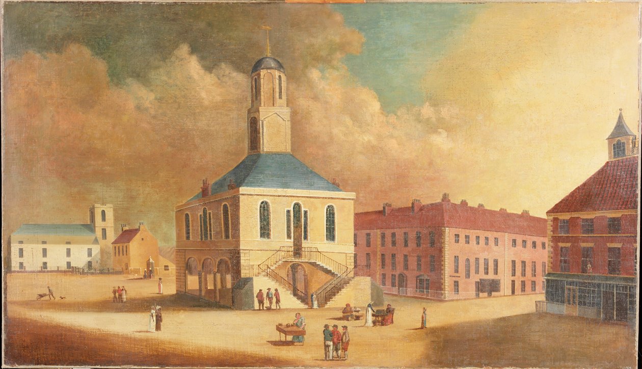 南希尔兹市场，c.1800 作者 英语学校