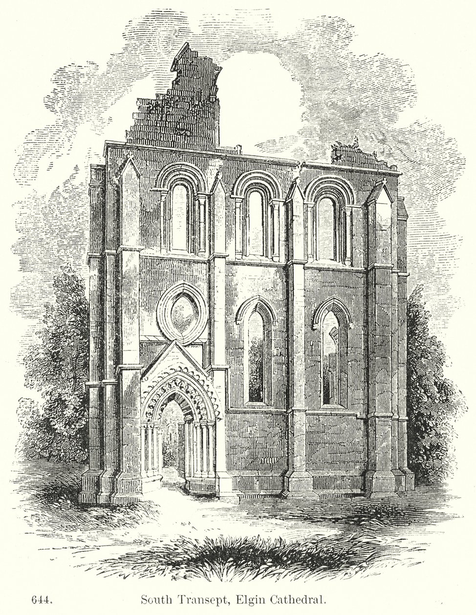 埃尔金大教堂南中庭（雕刻） 作者 英语学校