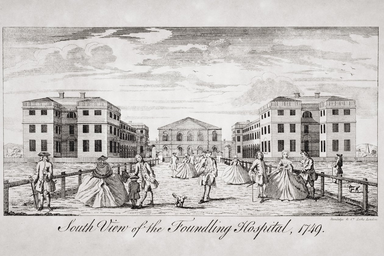 1749年，伦敦Foundling医院的南视图 作者 英语学校