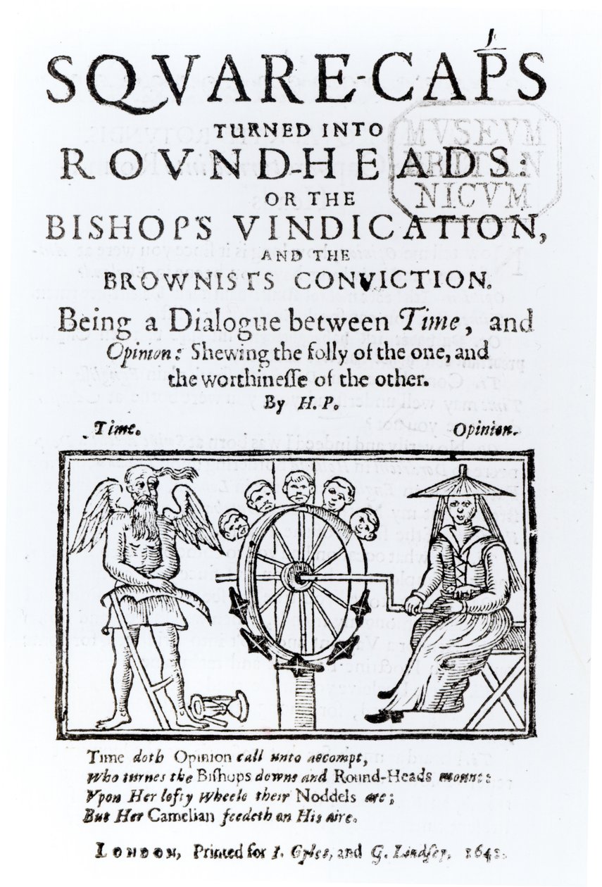 Square-Caps变成了圆头，1642年 作者 英语学校