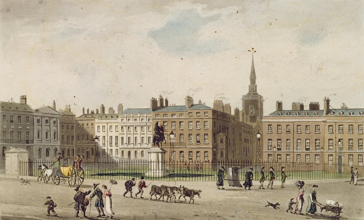 St. Jamess Square，1812（彩色aquatint） 作者 英语学校