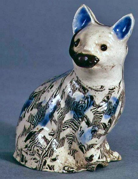 斯塔福德郡固体玛瑙猫，c.1745（陶瓷） 作者 英语学校