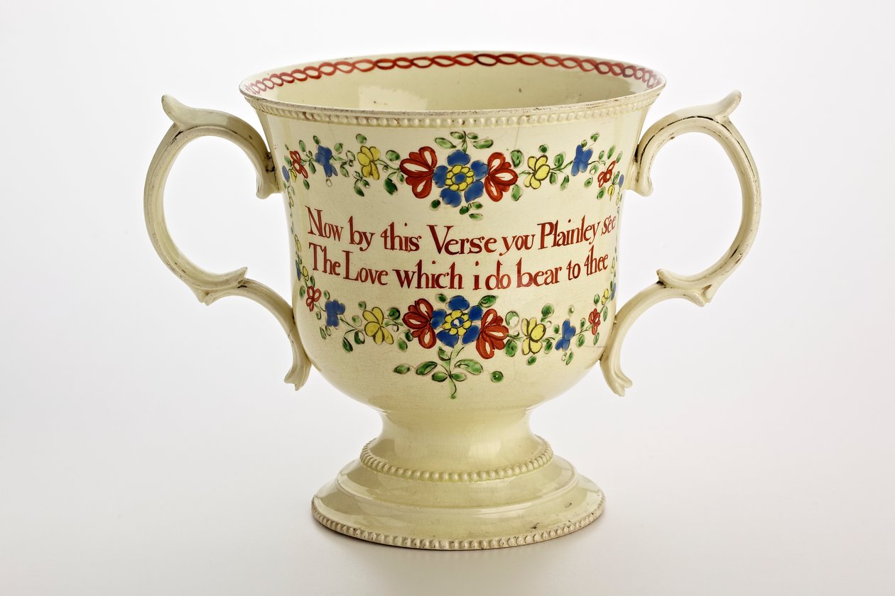 斯塔福德郡爱心杯，1774年（creamware） 作者 英语学校