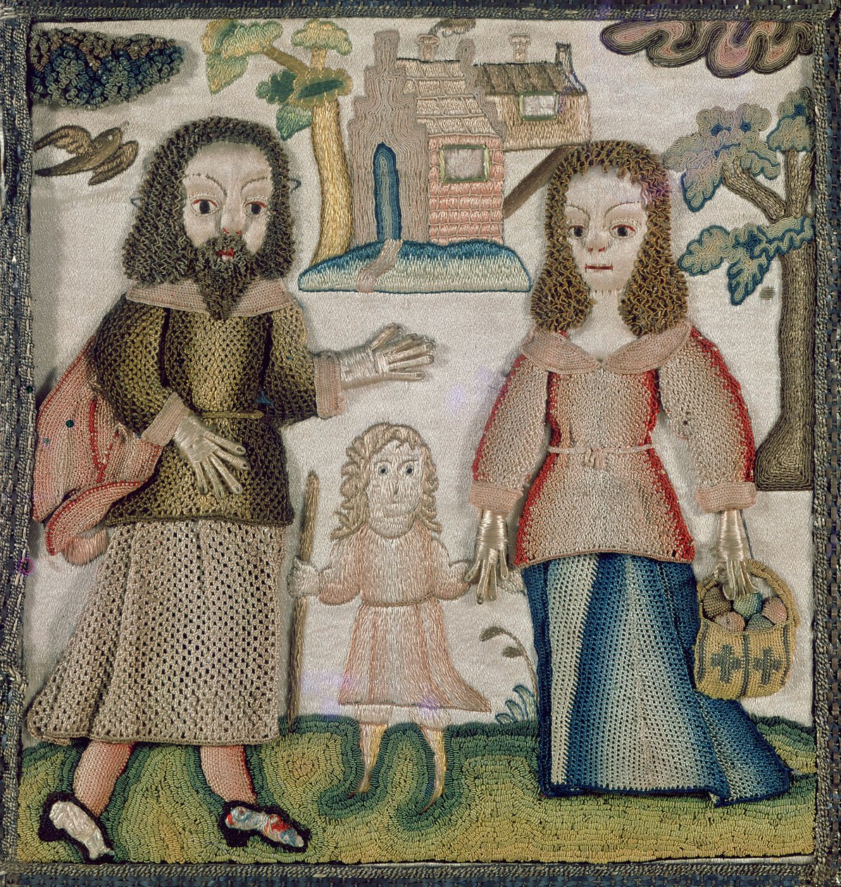 Stumpwork棺材，英语，c.1660 作者 英语学校