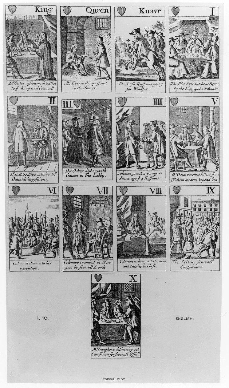 适合说明&39;Popish Plot&39;的心脏，1679年 作者 英语学校