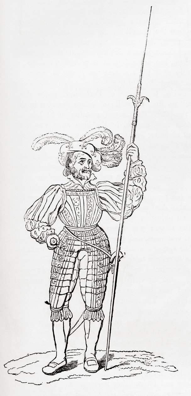 一套肋骨和雕刻盔甲，来自古老的英格兰：图片博物馆》，1847 年出版。1847 作者 英语学校