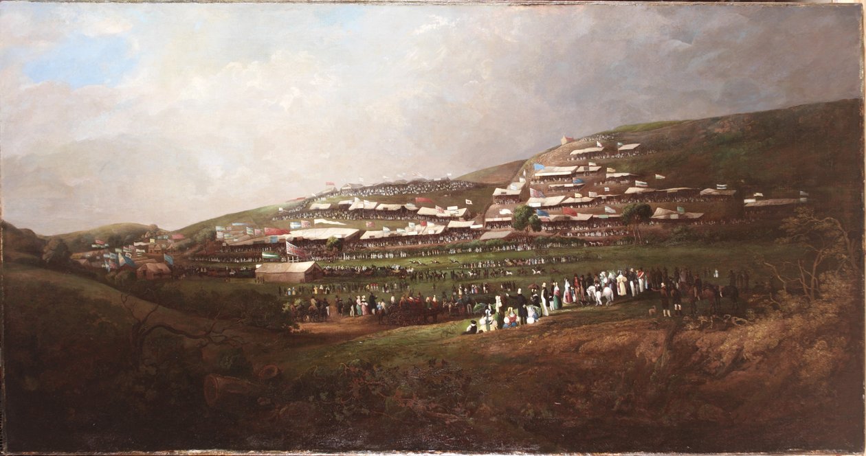 桑德兰，屯斯托尔希望赛马场，约 1835-40 年（布面油画） 作者 英语学校