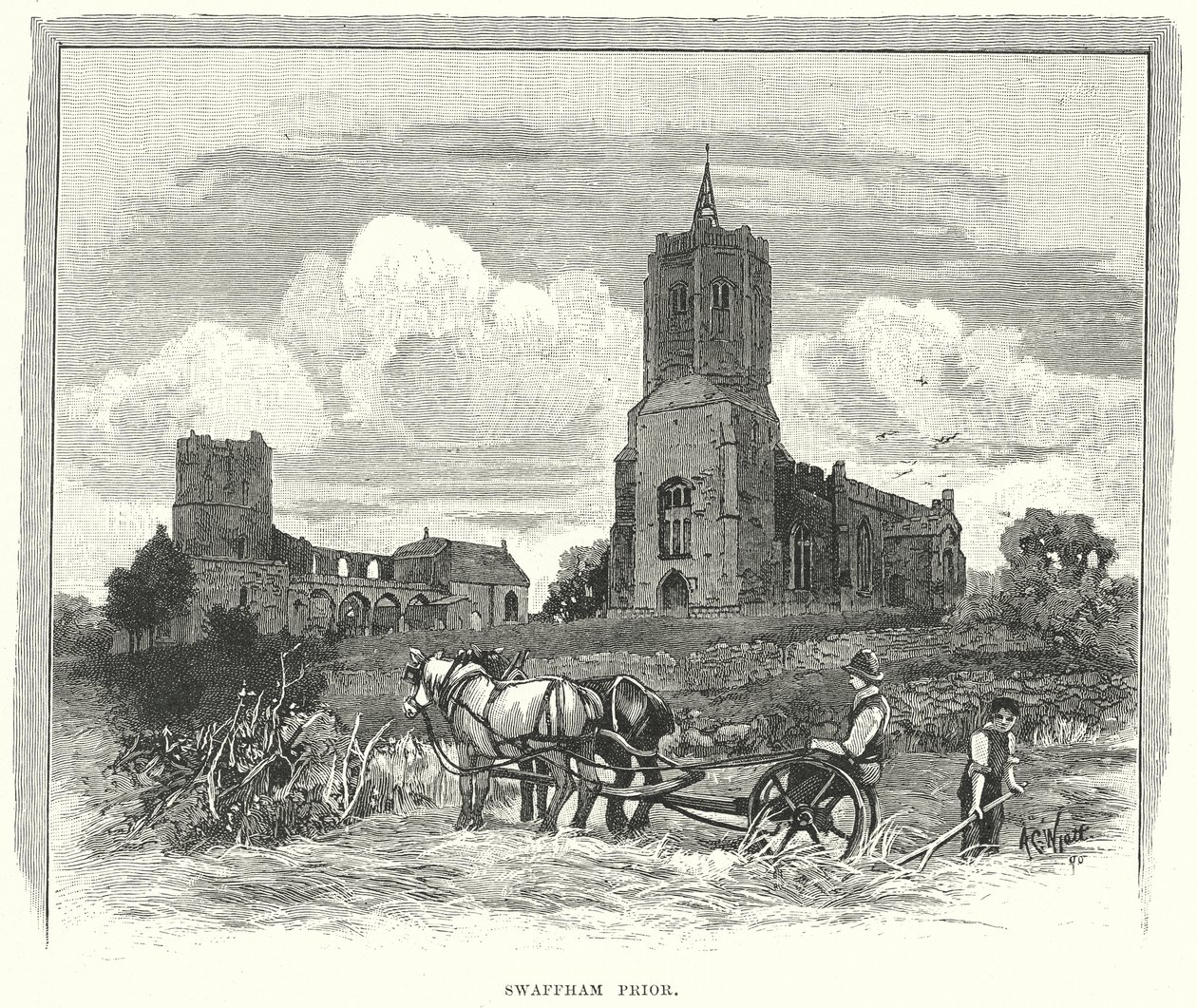 Swaffham Prior（雕刻） 作者 英语学校