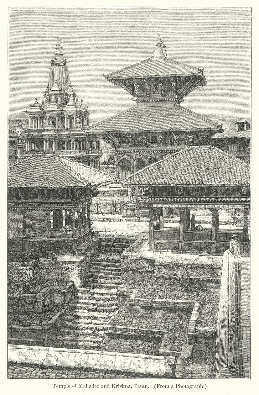 帕坦的马哈德奥和克里希纳神庙（雕刻） 作者 英语学校