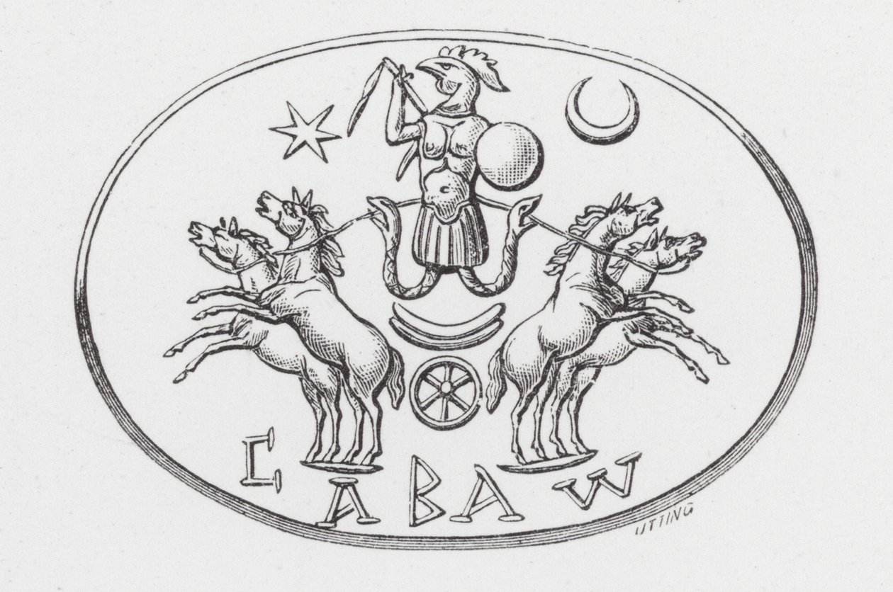 The Abraxas-god in the car of Phoebus (engraving) 作者 英语学校