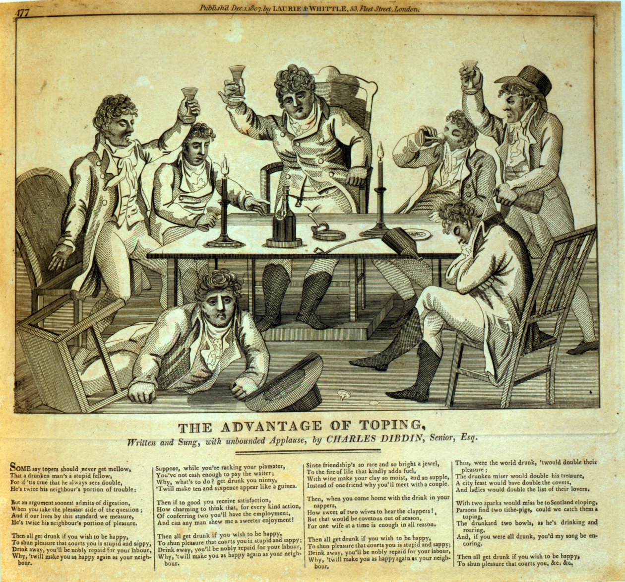 查尔斯迪宾（1745-1814），酒吧的顶部，书面和唱歌的优势。作者：Laurie＆Whittle，1807 作者 英语学校