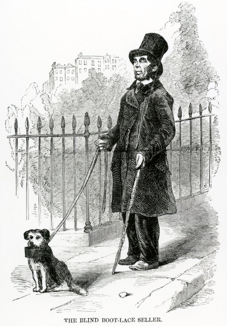 Blind Boot-Lace Seller，c.1840 作者 英语学校