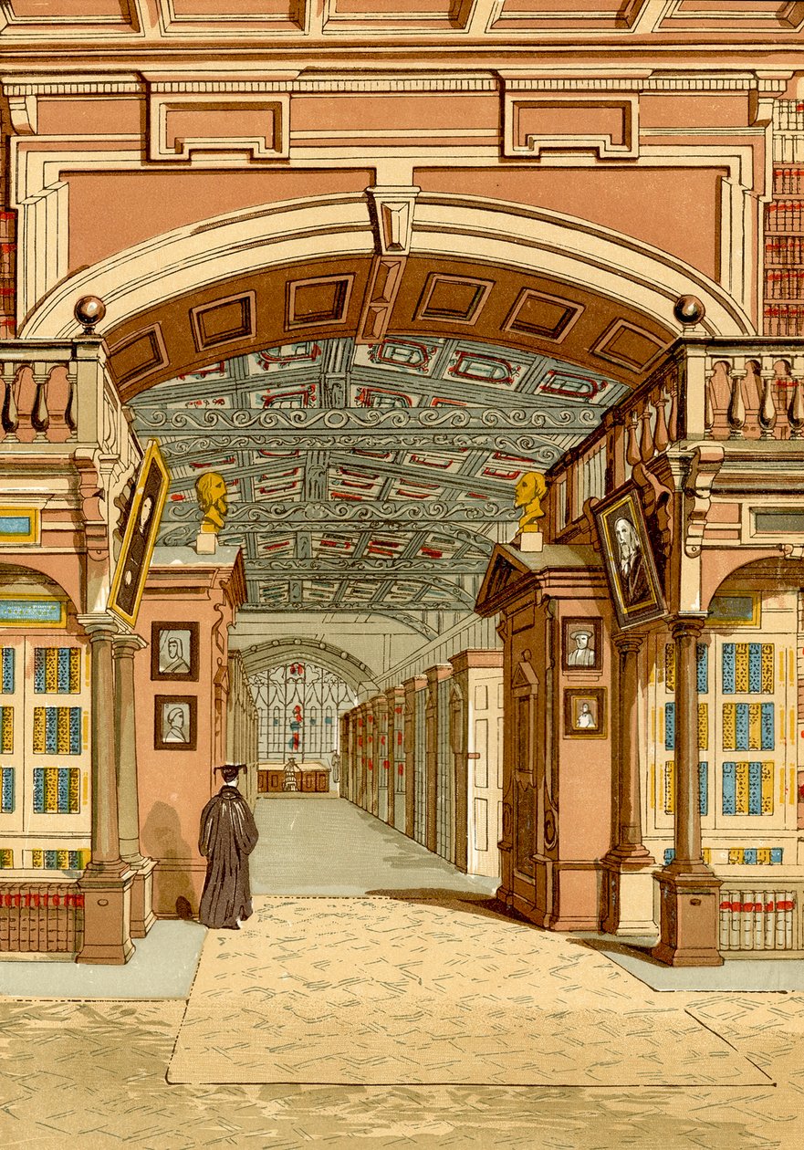 牛津大学伯德雷恩图书馆（彩色雕刻） 作者 英语学校